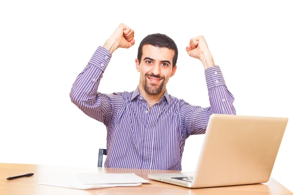 Happy Young Man at Work — Stock Photo, Image
