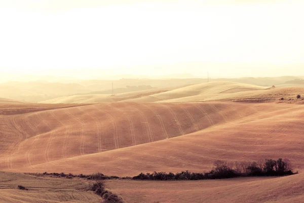 Colinas da Toscana ao nascer do sol — Fotografia de Stock