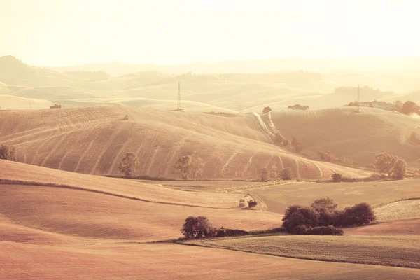 Toscane heuvels bij zonsopgang — Stockfoto