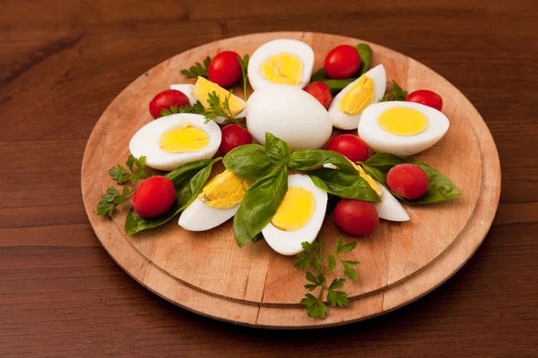 stock image Boiled Eggs on Cutting Board