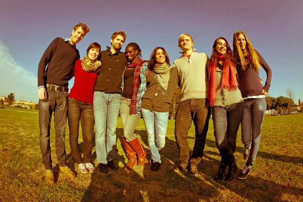 Щасливий групи студентів коледжу — стокове фото