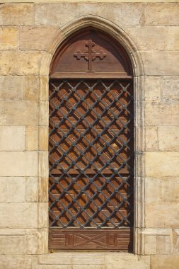 Window of ancient church in Cairo clipart