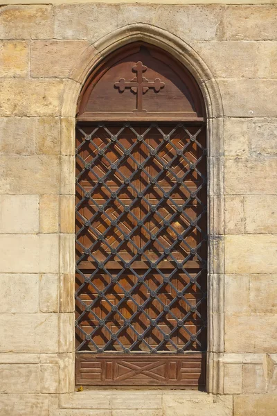 Janela da igreja antiga no Cairo — Fotografia de Stock