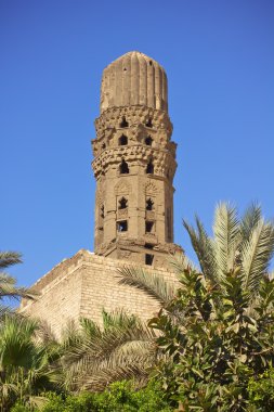 Minaret of ancient mosque clipart