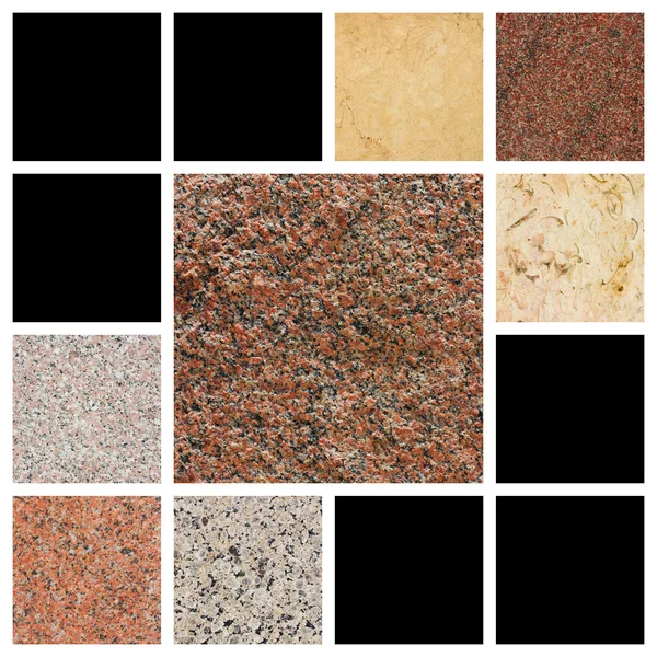Collectie van Egyptische graniet en marmer. — Stockfoto