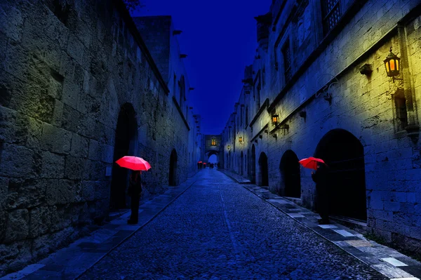 Red Umbrellas — Stock Photo, Image