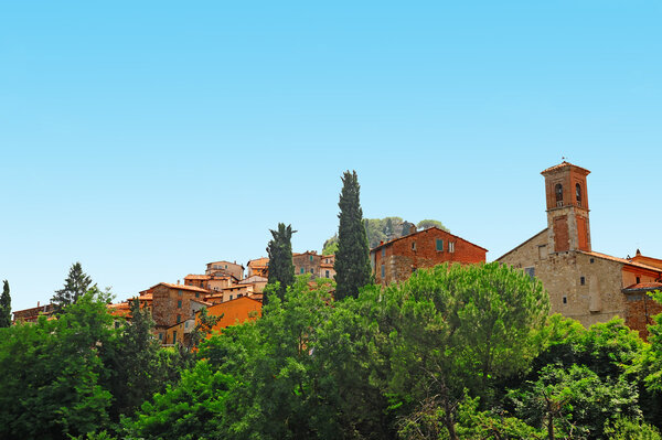View of The Historic Center of Italian Medieval City
