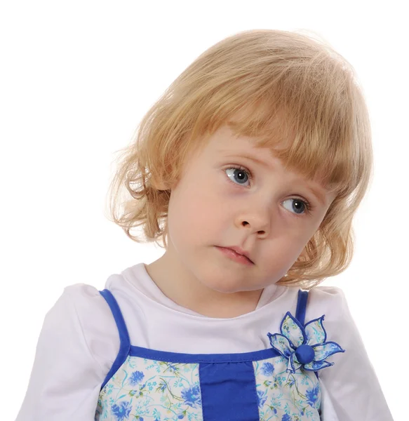 Little girl serious — Stock Photo, Image