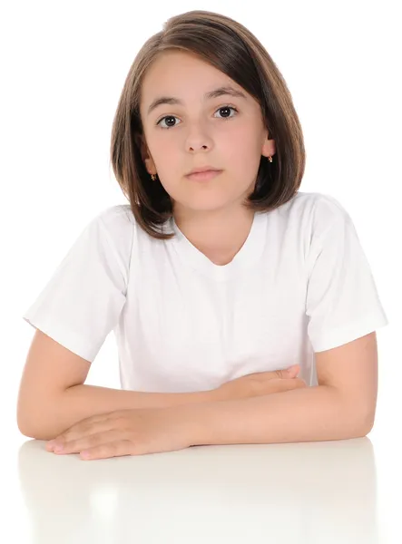 The serious girl — Stock Photo, Image