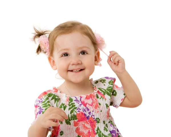 Щаслива маленька дівчинка — стокове фото