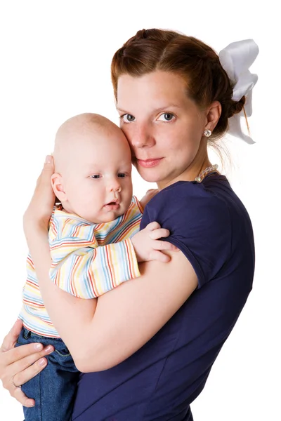 Мать держит ребенка — стоковое фото