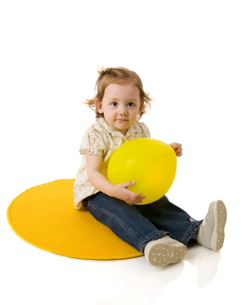 Menina segurando balão — Fotografia de Stock
