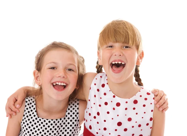 Glückliche kleine Schwestern — Stockfoto