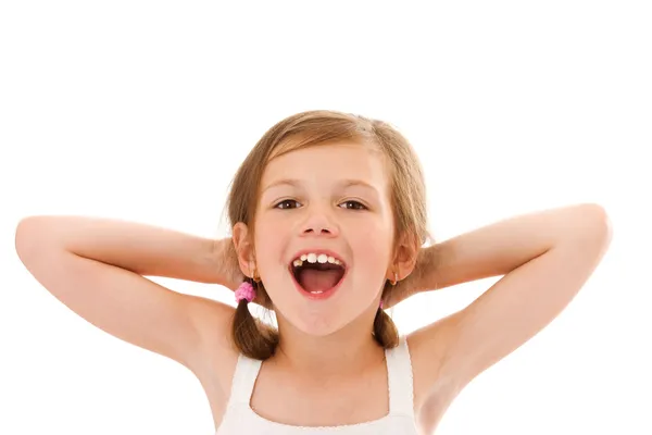 Shouting little girl — Stock Photo, Image