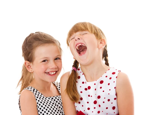 Happy little sisters — Stock Photo, Image