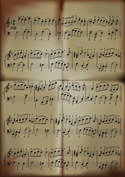 Крупним планом музичні ноти — стоковий вектор