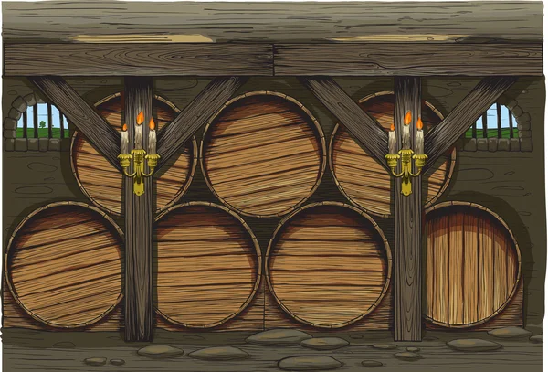Una barrica de vino vieja — Archivo Imágenes Vectoriales