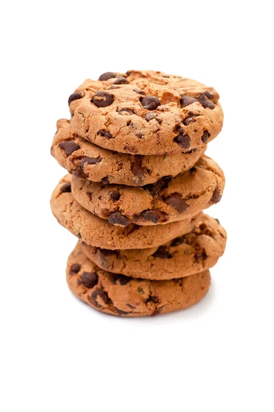 Choklad cookies högen — Stockfoto
