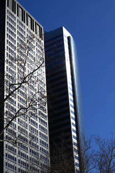 Skyscrapers in lower Manhattan — Stock Photo, Image