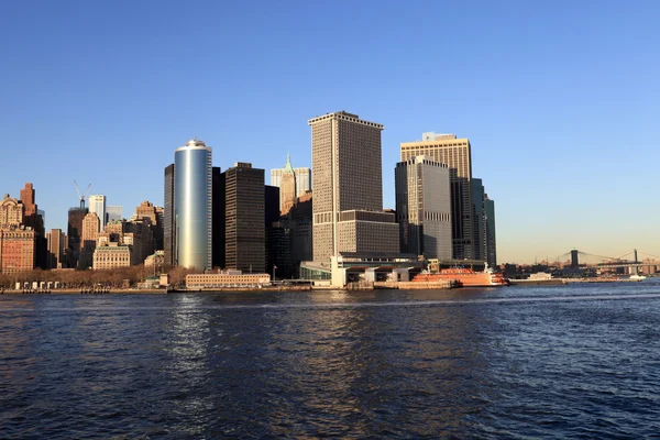 View of ferry terminal from Hudson river — Stock Photo, Image