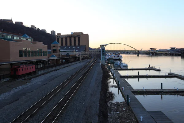 Ferrovia em Pittsburgh — Fotografia de Stock