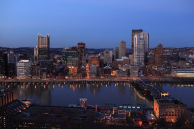 View of downtown Pittsburgh clipart