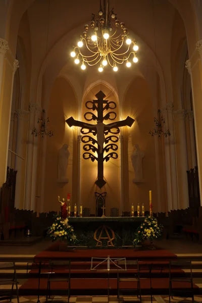 Interior da Catedral Católica Romana — Fotografia de Stock