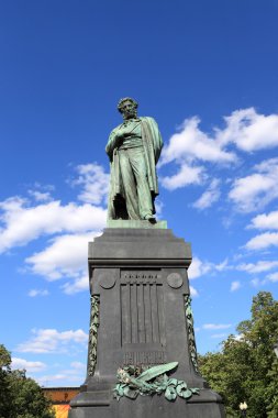 Pushkin monument in Moscow clipart