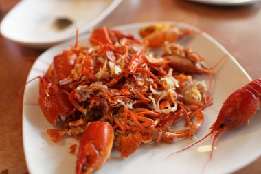 haşlanmış crayfishs