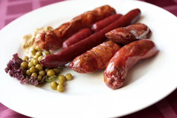 Fried sausages — Stock Photo, Image