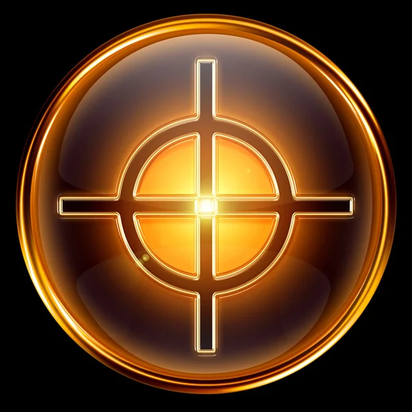 Target icon golden. — Stock Photo, Image