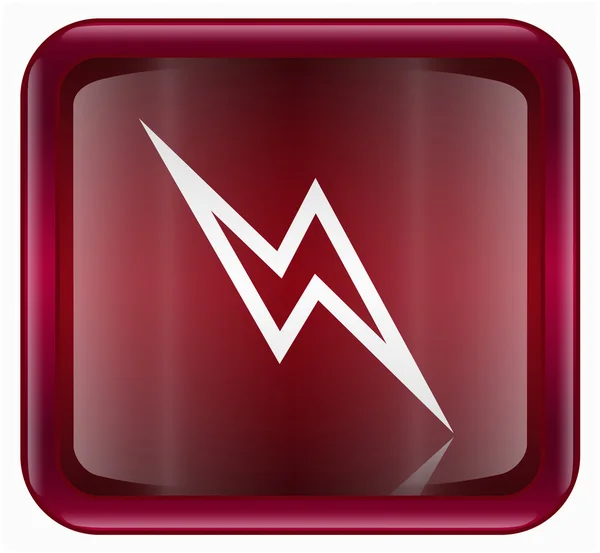 Bliksem pictogram rood — Stockfoto