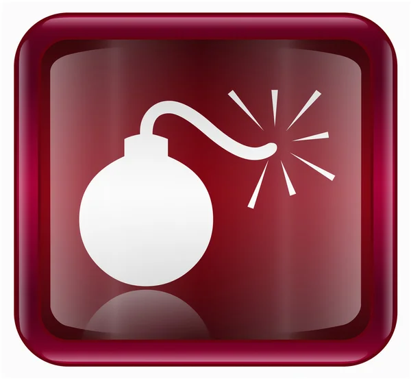 Bomba simgesi kırmızı — Stok fotoğraf