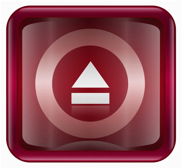 Ejetar ícone vermelho escuro, isolado no fundo branco — Fotografia de Stock