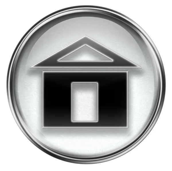 Home icon grau, isoliert auf weißem Hintergrund — Stockfoto