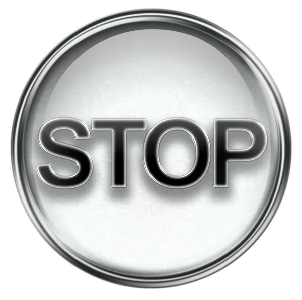 Stop pictogram grijs — Stockfoto