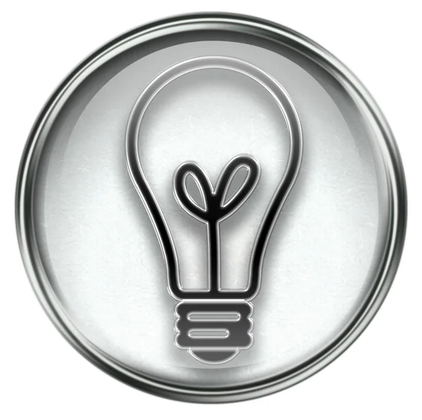 Žárovka ikona šedá — Stock fotografie