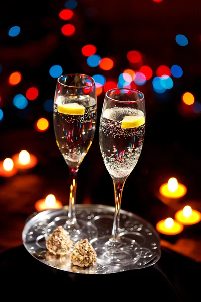 Flöjter champagne — Stockfoto