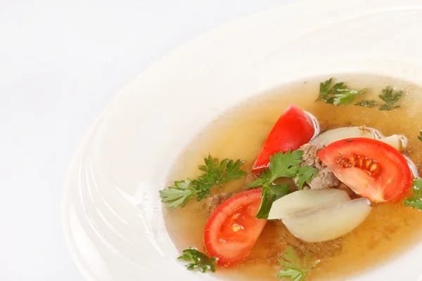 Zuppa di verdure con manzo — Foto Stock
