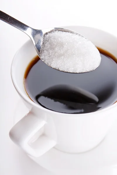 Кава з цукром — стокове фото
