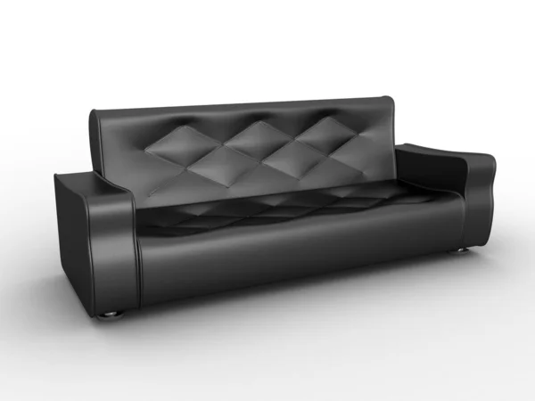 Черный диван — стоковое фото