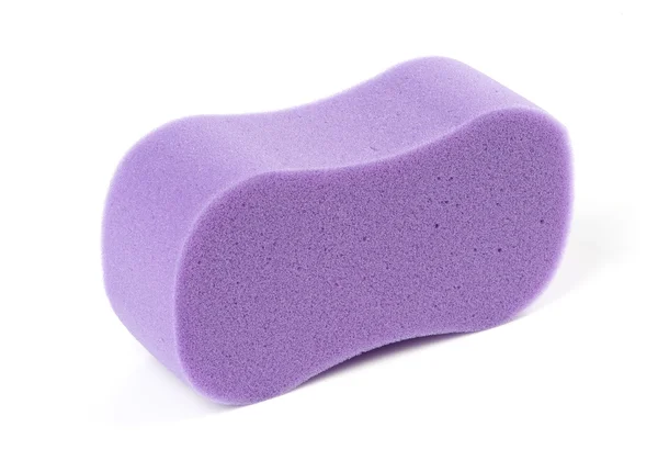 紫罗兰色椭圆形浴缸海绵 — 图库照片