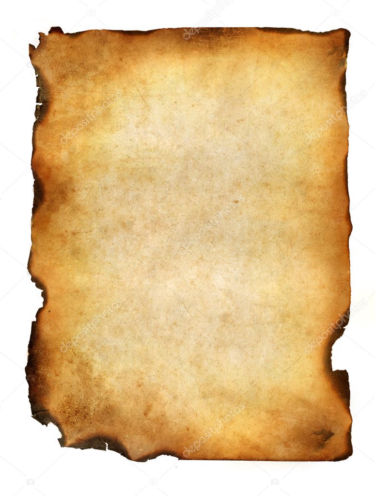 Blank grunge burnt paper with dark adust borders