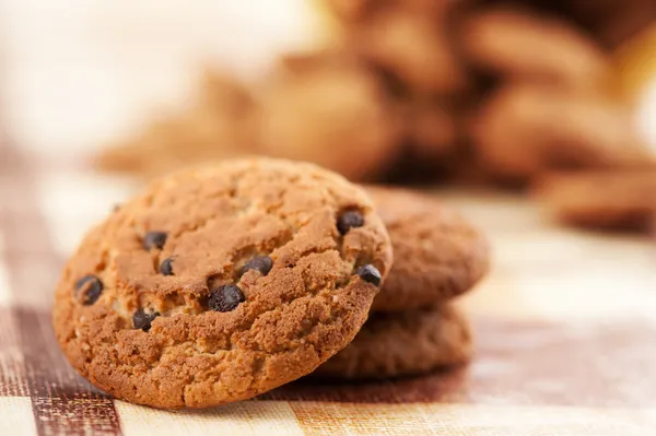 Cookies with chocolate — Stock Photo, Image