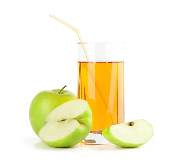 Bicchiere di succo di mela — Foto Stock