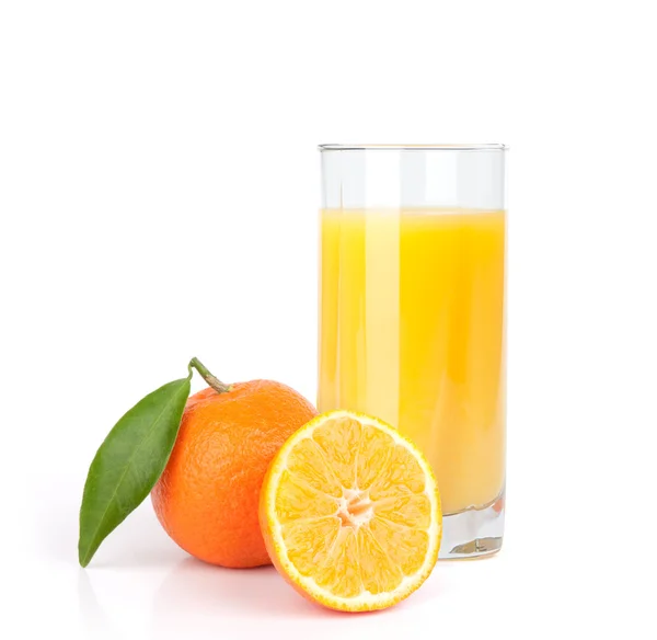 Orange juice and slices of orange — Stock Photo, Image