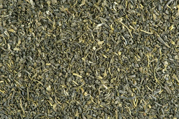 Száraz zöld tea háttér — Stock Fotó