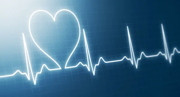 Абстрактное сердце бьет кардиограмму — стоковое фото