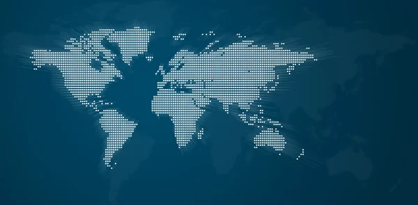 Mapa do mundo pontilhado — Fotografia de Stock