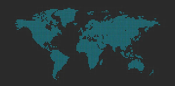 Mappa del mondo punteggiata — Foto Stock